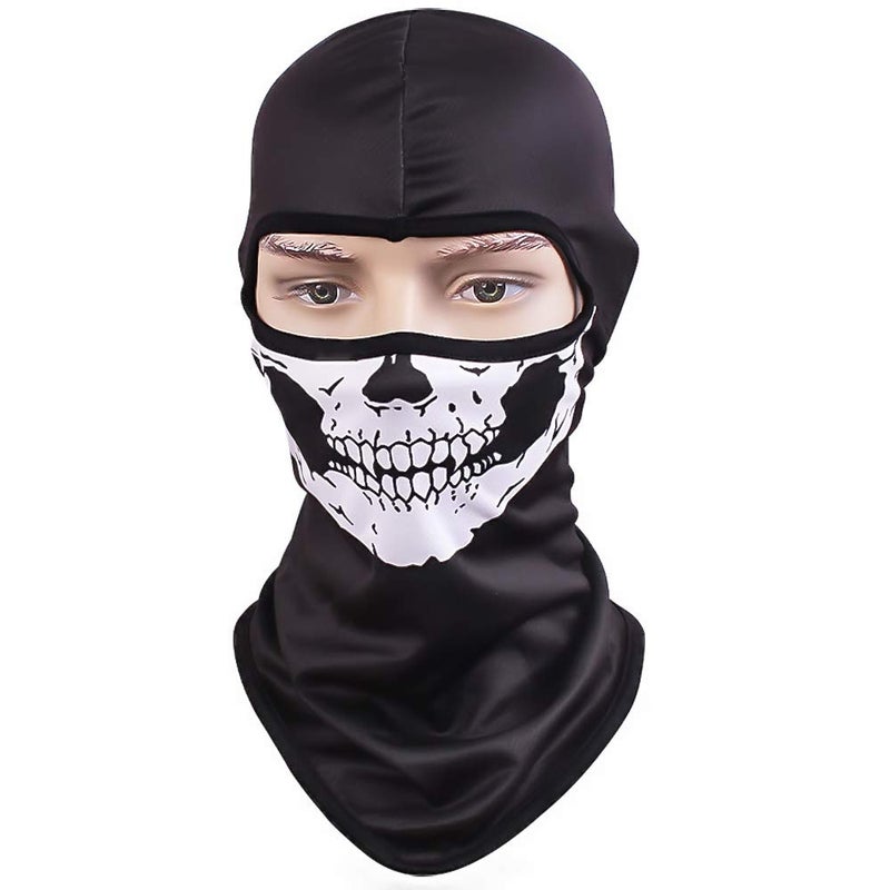 TClian Skull Mask Balaclava Ghost Skeleton Bandana Motorcycle Full Face Mask Military Tactical Airsoft Masks Halloween Mask (Skull-01) - Image 1